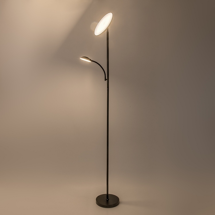 Rabalux - Lampadaire LED à intensité variable LED/23W/230V 3000/4200/6500 noir