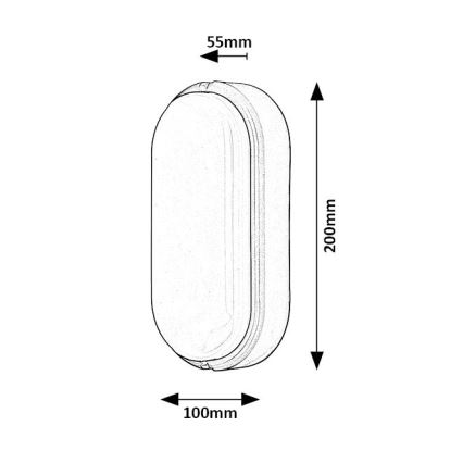 Rabalux - LED Plafondlamp voor buiten LED/15W/230V IP54 zwart