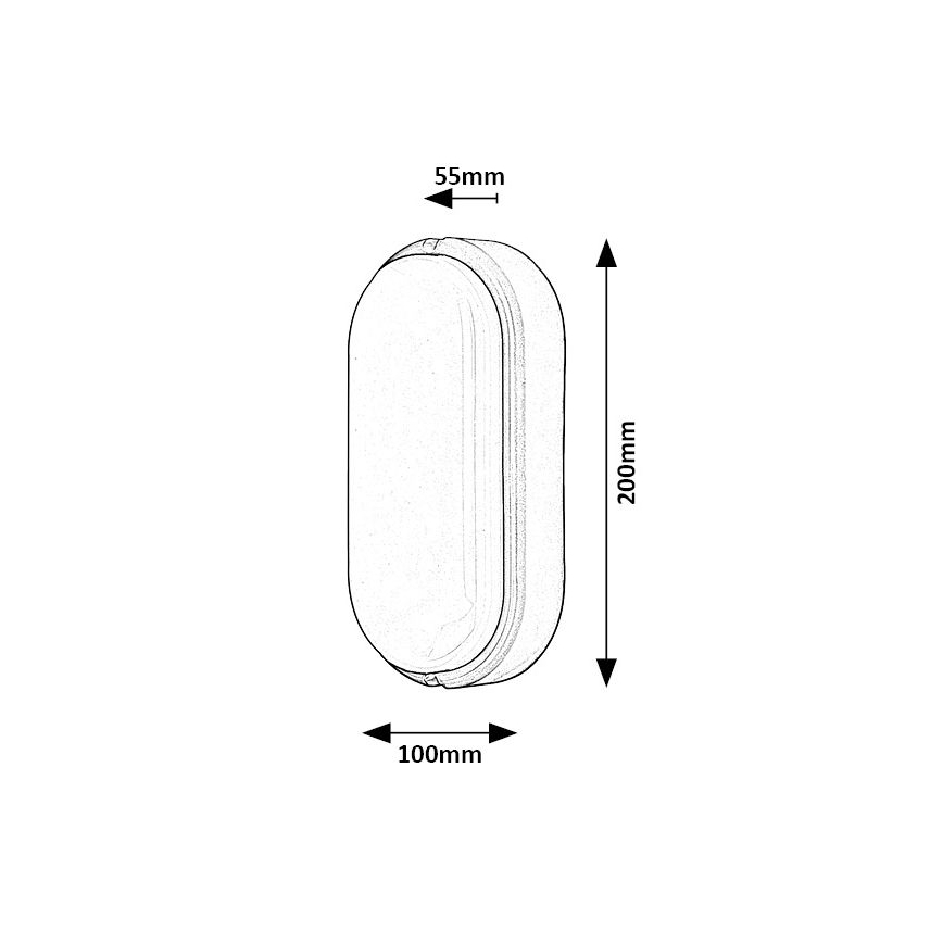 Rabalux - Plafonnier d'extérieur LED/15W/230V IP54 noir