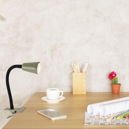 Rabalux - Lampe de bureau à pince 1xGU10/7W/230V kaki