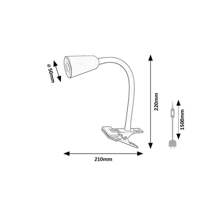 Rabalux - Lampe de bureau à pince 1xGU10/7W/230V kaki