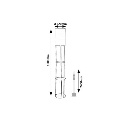 Rabalux - Vloerlamp met planken 1xE27/40W/230V zwart