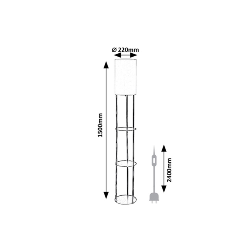 Rabalux - Vloerlamp met planken 1xE27/40W/230V zwart