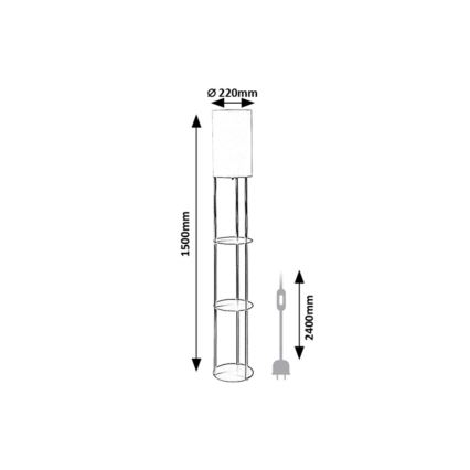 Rabalux - Lampadaire sur pied 1xE27/40W/230V beige