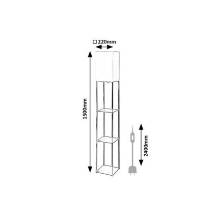 Rabalux - Lampadaire avec étagères 1xE27/40W/230V beige