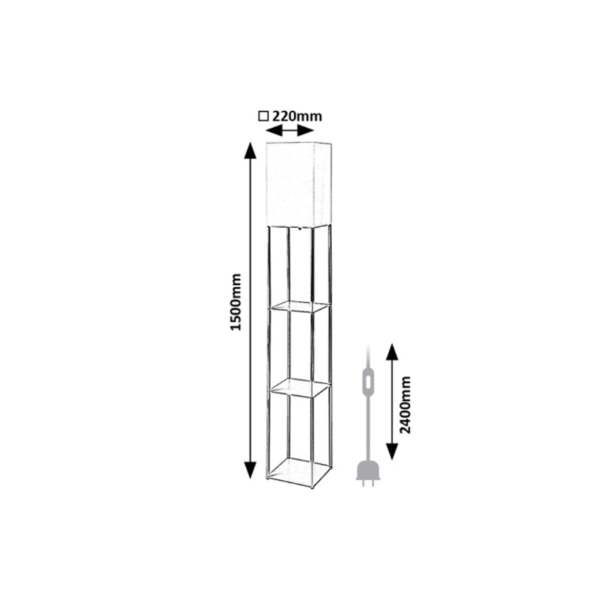 Rabalux - Staande lamp met plankjes 1xE27/40W/230V beige