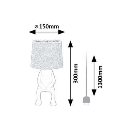 Rabalux - Tafellamp 1xE14/40W/230V wit