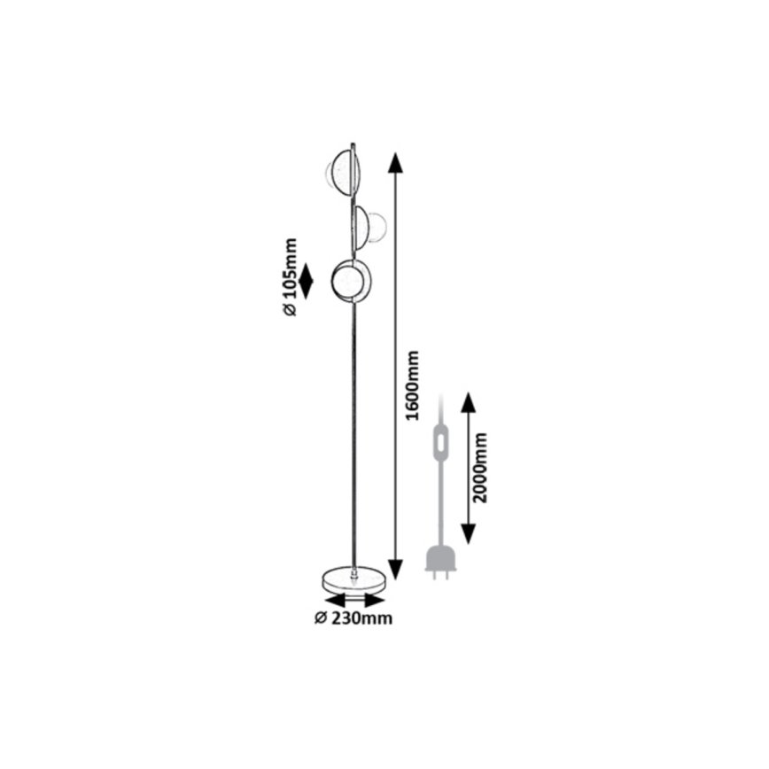Rabalux - Staande Lamp 3xG9/5W/230V