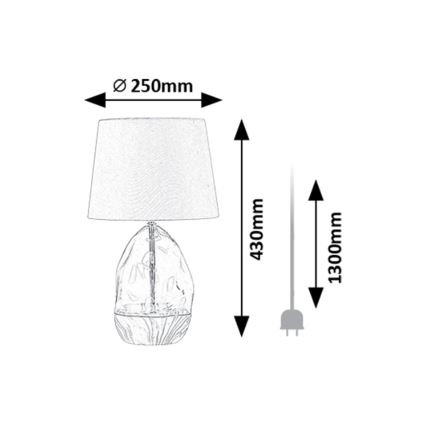 Rabalux - Tafellamp 1xE27/40W/230V wit