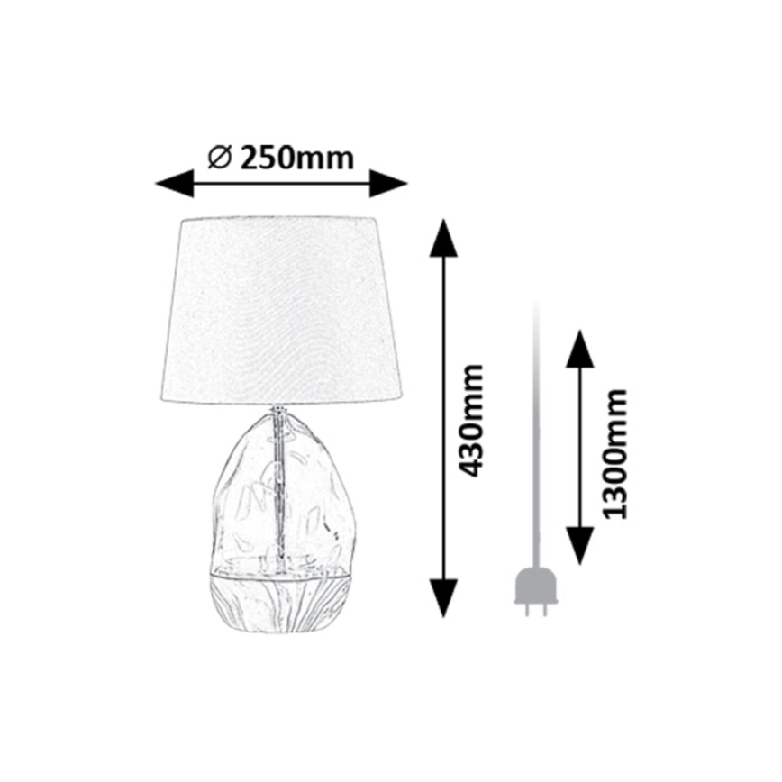 Rabalux - Tafellamp 1xE27/40W/230V wit