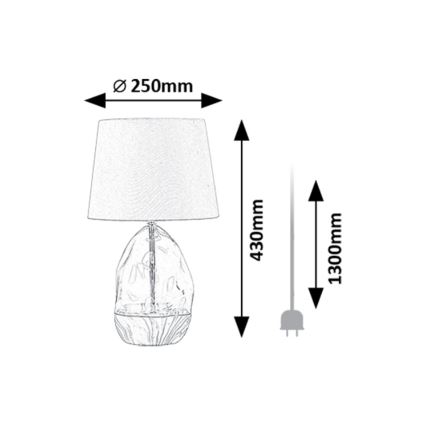Rabalux - Lampe de table 1xE27/40W/230V gris