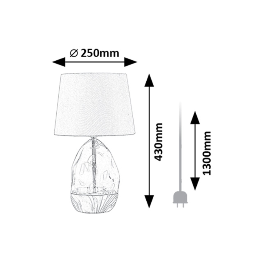 Rabalux - Lampe de table 1xE27/40W/230V gris