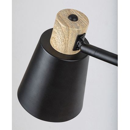 Rabalux - Staande Lamp met een plank 1xE27/40W/230V zwart