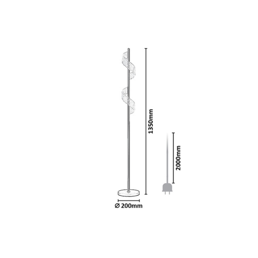 Rabalux - Lampadaire tactile dimmable LED/12W/230V 3000K