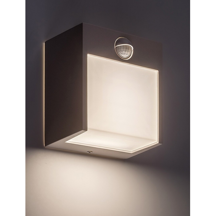 Rabalux - LED Buitenwandlamp met sensor LED/12W/230V wit IP44