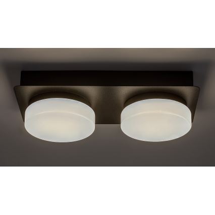 Rabalux - LED Plafondlamp voor Badkamer 2xLED/5,5W/230V IP44 zwart