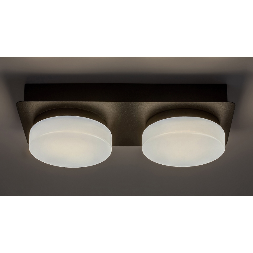 Rabalux - LED Plafondlamp voor Badkamer 2xLED/5,5W/230V IP44 zwart
