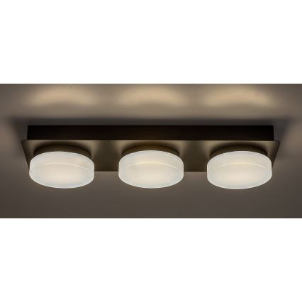 Rabalux - Plafonnier LED salle de bain 3xLED/6W/230V IP44 noir