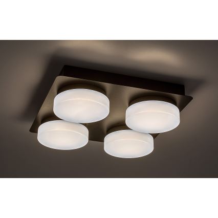 Rabalux - LED Plafondlamp voor Badkamer 4xLED/5,2W/230V IP44 zwart