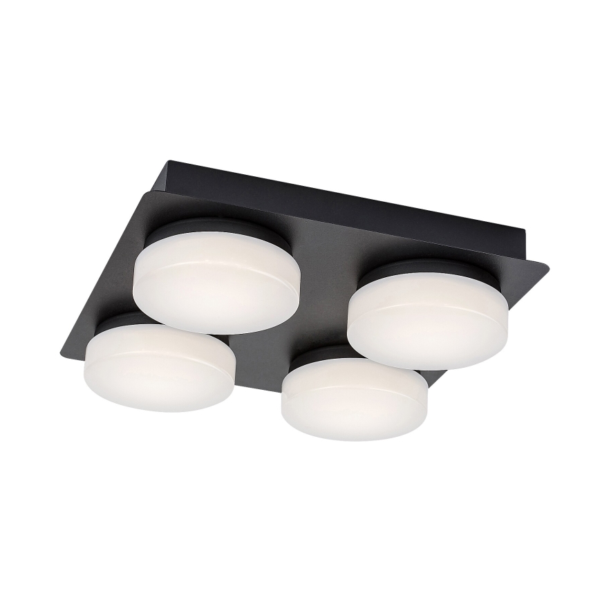 Rabalux - LED Plafondlamp voor Badkamer 4xLED/5,2W/230V IP44 zwart
