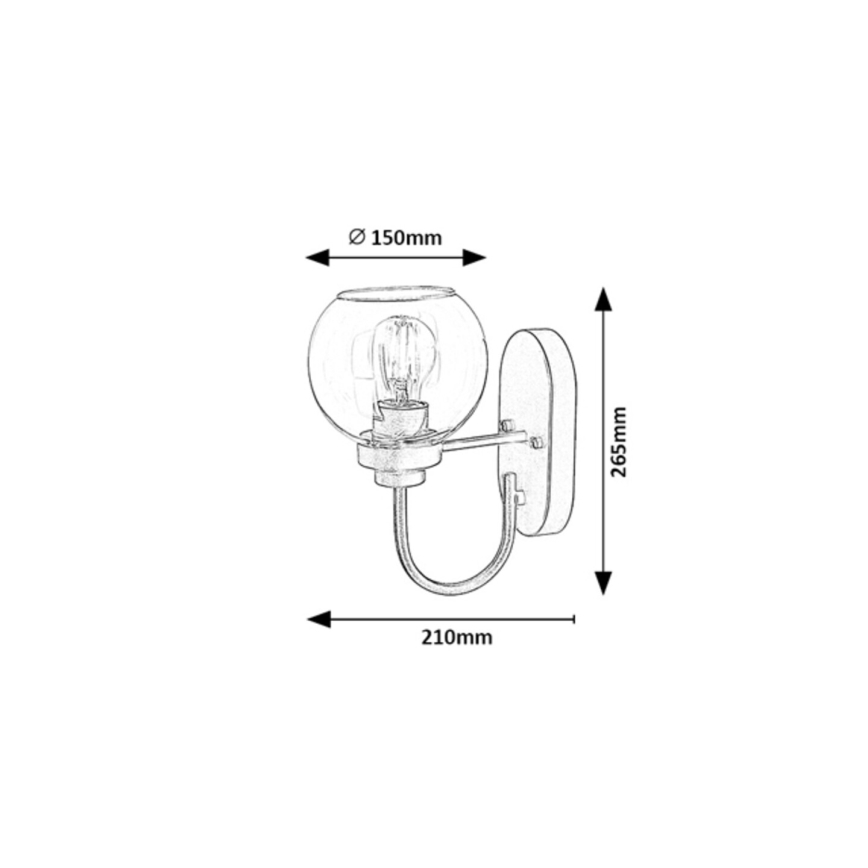 Rabalux - Badkamer wandlamp 1xE27/15W/230V IP44