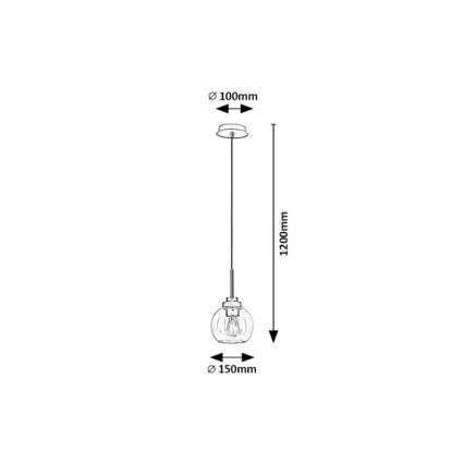 Rabalux - Suspension filaire salle de bain 1xE27/15W/230V noir IP44