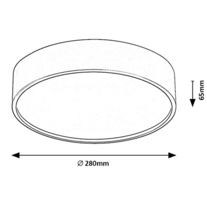 Rabalux - LED plafondlamp LED/18W/230V IP44 4000K diameter 28 cm zwart