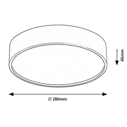 Rabalux - LED Plafondlamp LED/18W/230V IP44 4000K zilver Ø 28 cm