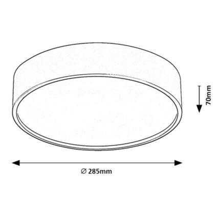 Rabalux - LED plafondlamp met een sensor LED/19W/230V IP44 4000K diameter 28,5 cm zwart