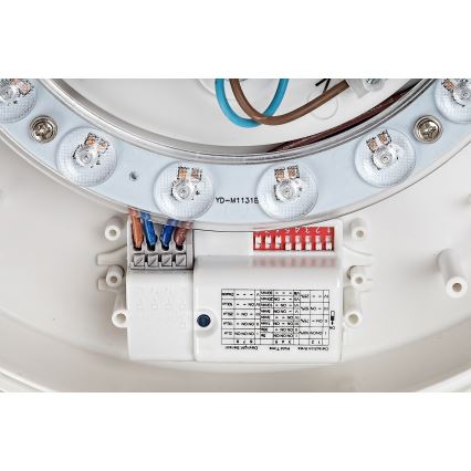 Rabalux - Plafonnier avec détecteur LED/19W/230V IP44 4000K diam. 28,5 cm blanc