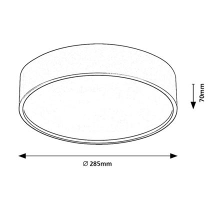 Rabalux - Plafonnier avec détecteur LED/19W/230V IP44 4000K diam. 28,5 cm blanc