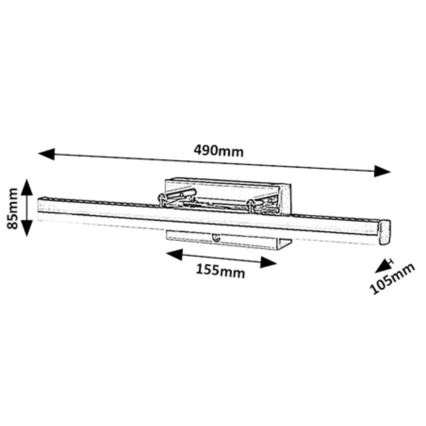 Rabalux - LED Dimbaar aanraken spiegel verlichting LED/13W/230V IP44 3000/4000/6000K 49 cm