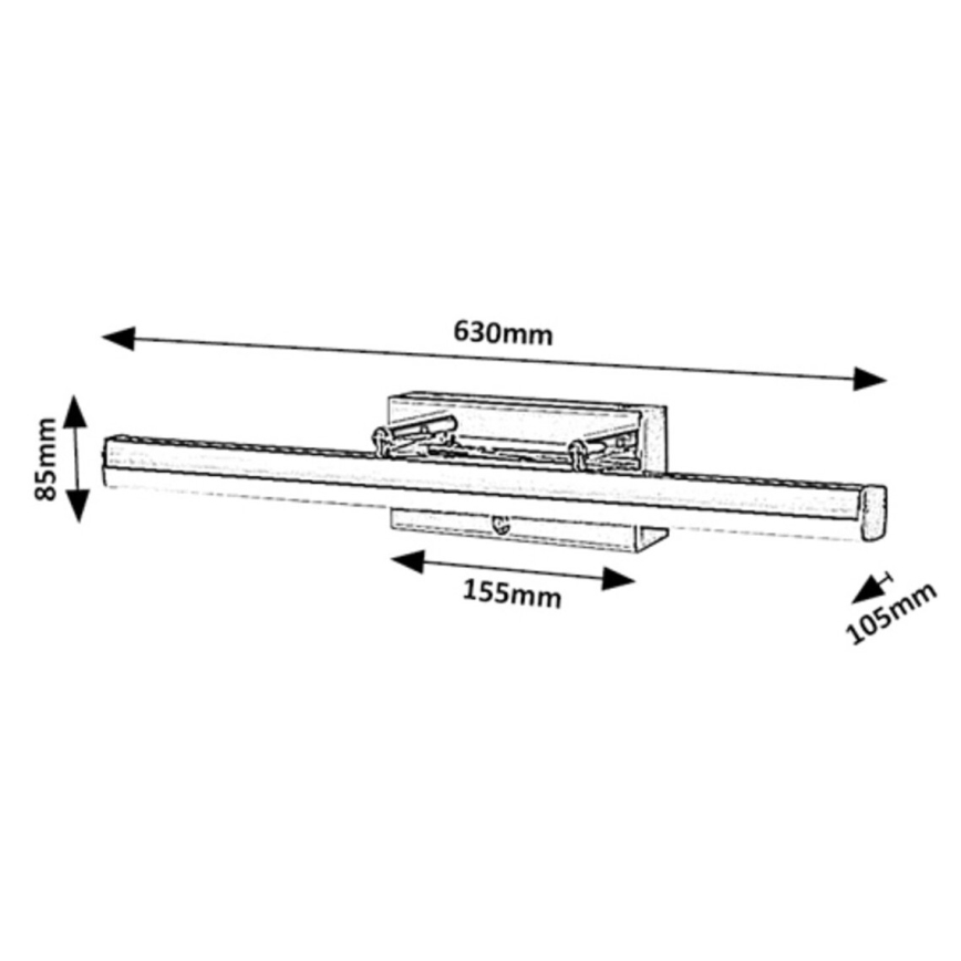Rabalux - LED à intensité variable tactile miroir luminaire LED/20W/230V IP44 3000/4000/6000K 63 cm