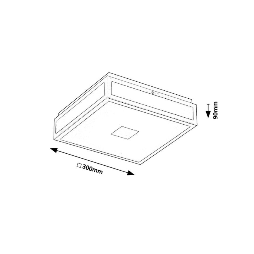 Rabalux - LED Badkamer plafondlamp LED/18W/230V IP44 30x30 cm wit