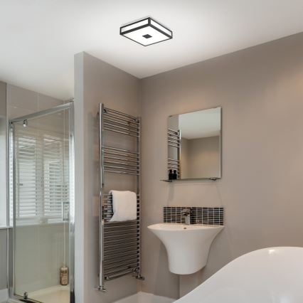 Rabalux - LED Badkamer plafondlamp LED/24W/230V IP44 4000K 40x40 cm zwart