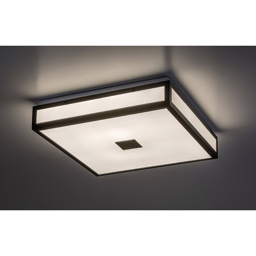 Rabalux - LED Badkamer plafondlamp LED/24W/230V IP44 4000K 40x40 cm zwart