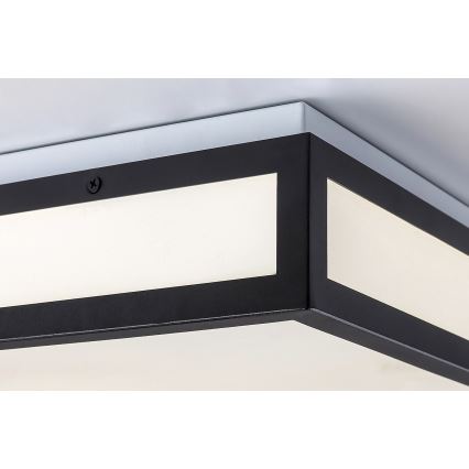 Rabalux - LED Badkamer plafondlamp LED/24W/230V IP44 4000K 40x40 cm zwart