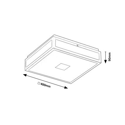 Rabalux - LED Badkamer plafondlamp LED/24W/230V IP44 4000K 40x40 cm wit