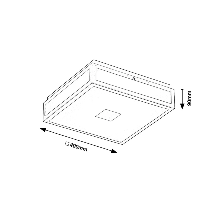 Rabalux - LED Badkamer plafondlamp LED/24W/230V IP44 4000K 40x40 cm wit