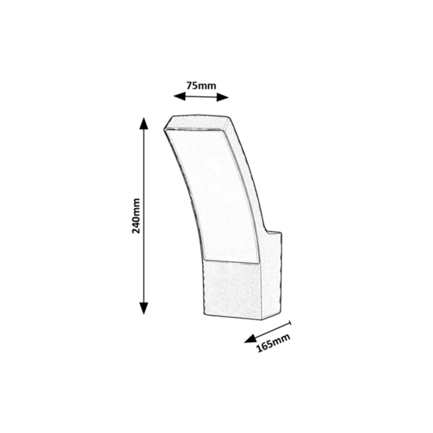 Rabalux - Applique murale d'extérieur LED/12W/230V IP44