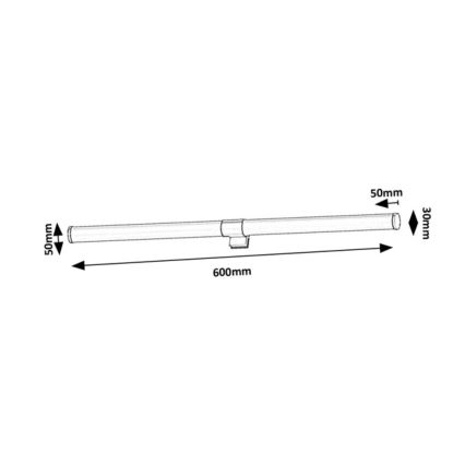 Rabalux - Éclairage LED pour miroir de salle de bains, 8 W, 230 V, IP44, 60 cm