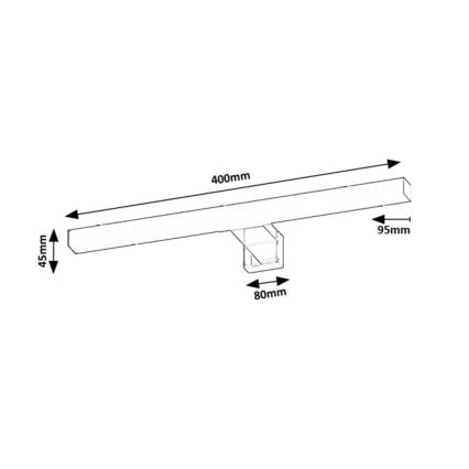 Rabalux - Éclairage de miroir LED/6W/230V IP44 40 cm noir