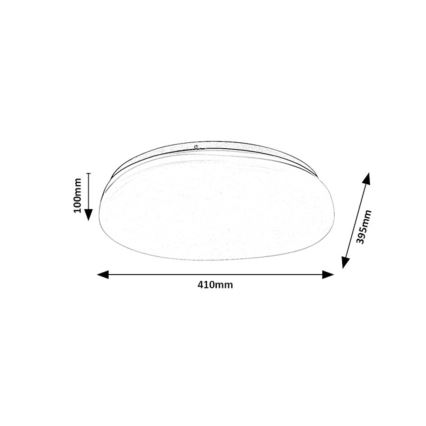 Rabalux - Plafonnier LED pour salle de bains, 24 W, 230 V, IP44, Ø 41 cm
