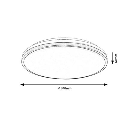 Rabalux - Plafonnier LED pour salle de bains LED/18W/230V IP44 Ø 34 cm