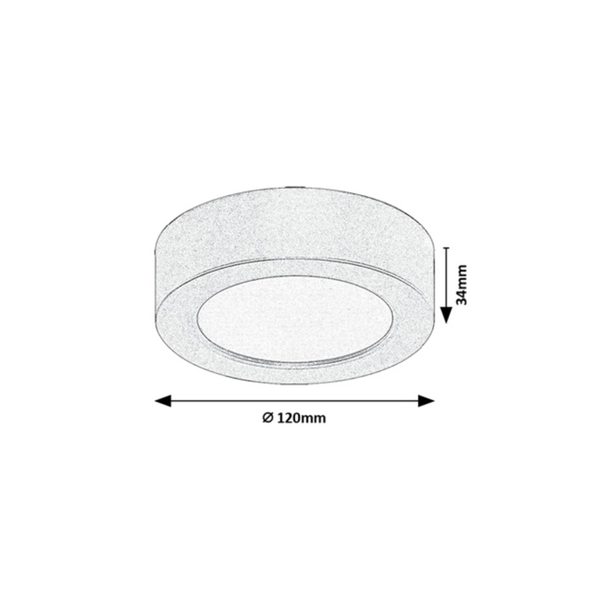Rabalux - LED plafondlamp voor badkamer LED/7W/230V Ø 12 cm IP44 wit