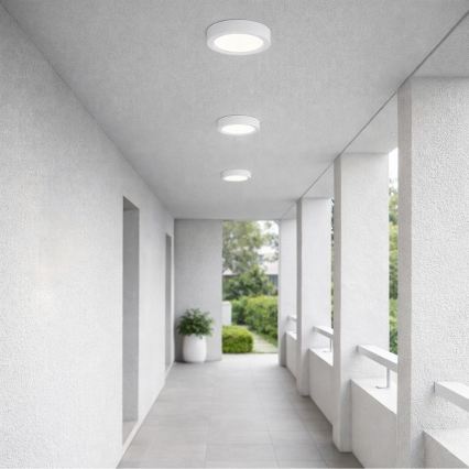 Rabalux - Plafonnier LED pour salle de bains, 24 W (230 V), Ø 22 cm, IP44, blanc