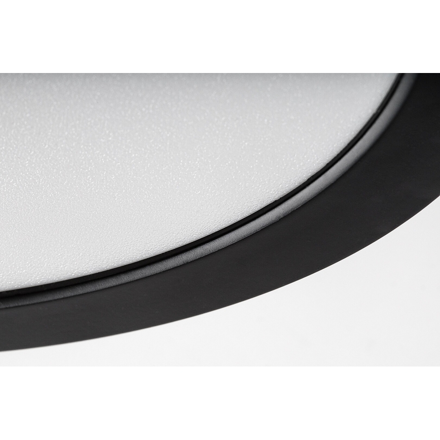 Rabalux - Plafonnier LED pour salle de bains, 24 W, 230 V, Ø 22 cm, IP44, noir