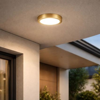 Rabalux - LED-plafondlamp voor badkamer 24W/230V Ø 22 cm IP44 goudkleurig