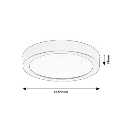 Rabalux - Plafonnier LED pour salle de bains LED/24 W/230 V Ø 22 cm IP44 doré
