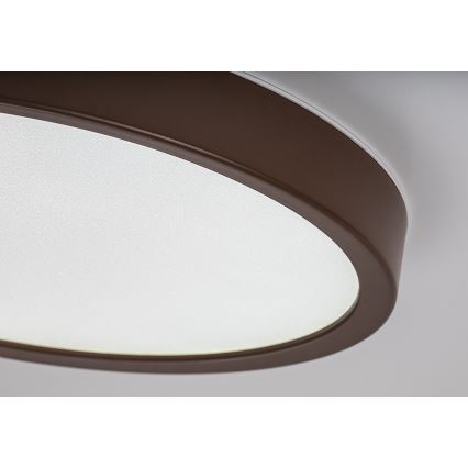 Rabalux - Plafonnier de salle de bains LED 18W/230V 3000/4000/6000K Ø 29 cm IP44 marron